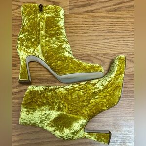 Emma Square-Toe Zip Dress Booties